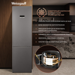 Превью картинка Холодильник с нижней морозилкой Weissgauff WRK 2010 D Inverter NoFrost Dark Grey #3