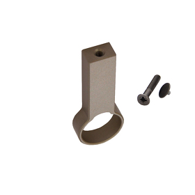 Картинка Duslar Проходной держатель для круглой штанги RAIN, крепление к полке, бронза