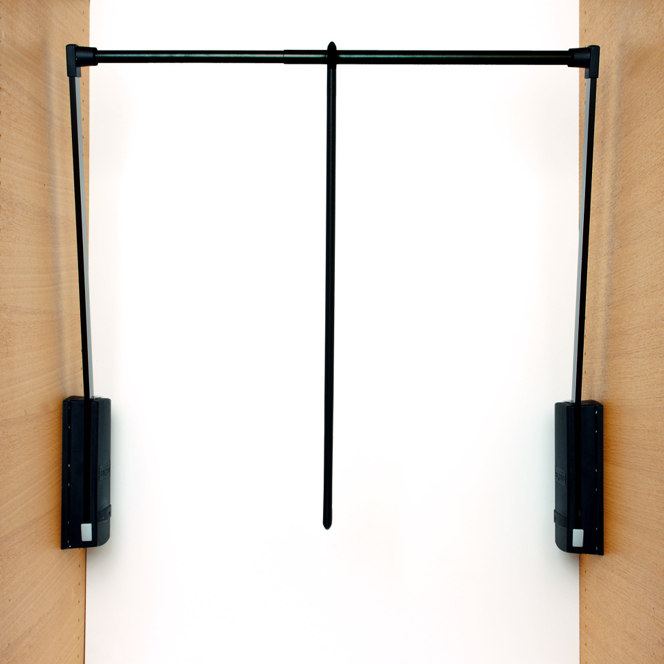 Фото Servetto Телескопический пантограф SERVETTO для одежды, 2 шт., ширина 770-1200 мм, черный