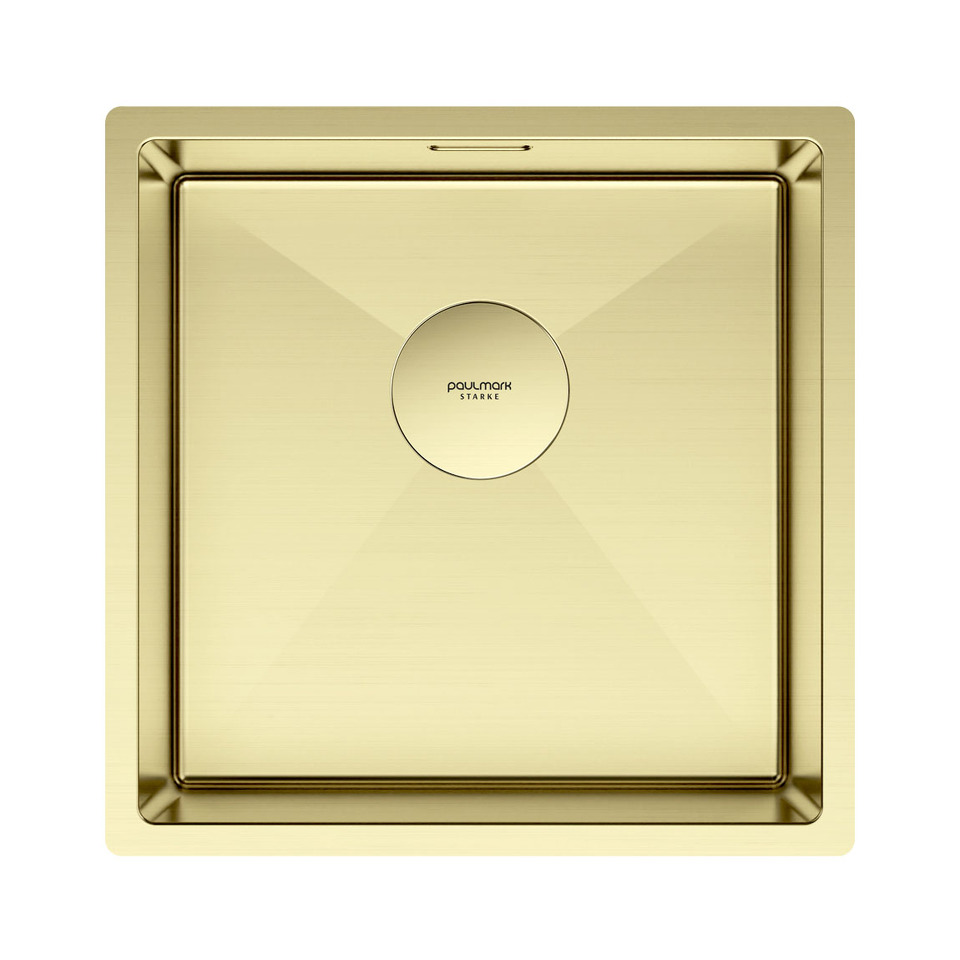 Фото Металлическая мойка Paulmark NEXT 44 UNI PM214444-LG Светлое золото