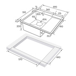 Превью картинка Металлическая мойка Paulmark KRONER 59F PM225951-BGL Брашированное золото BG #5