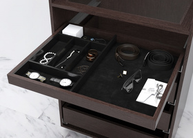 Картинка Agoform Коврик AGO-FLOCK бархатный, длина 1200 мм, ширина 480 мм, толщина 1.2 мм, антрацит