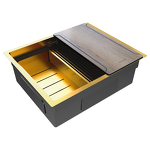 Превью картинка Металлическая мойка Paulmark NEXT-MULTI SINK 54 UNI PM785445-BG Брашированное золото BG #3