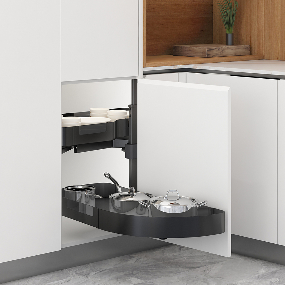 Фото Duslar Карусель MATRIX NOVAL, распашной фасад 450 мм, левая, антрацит