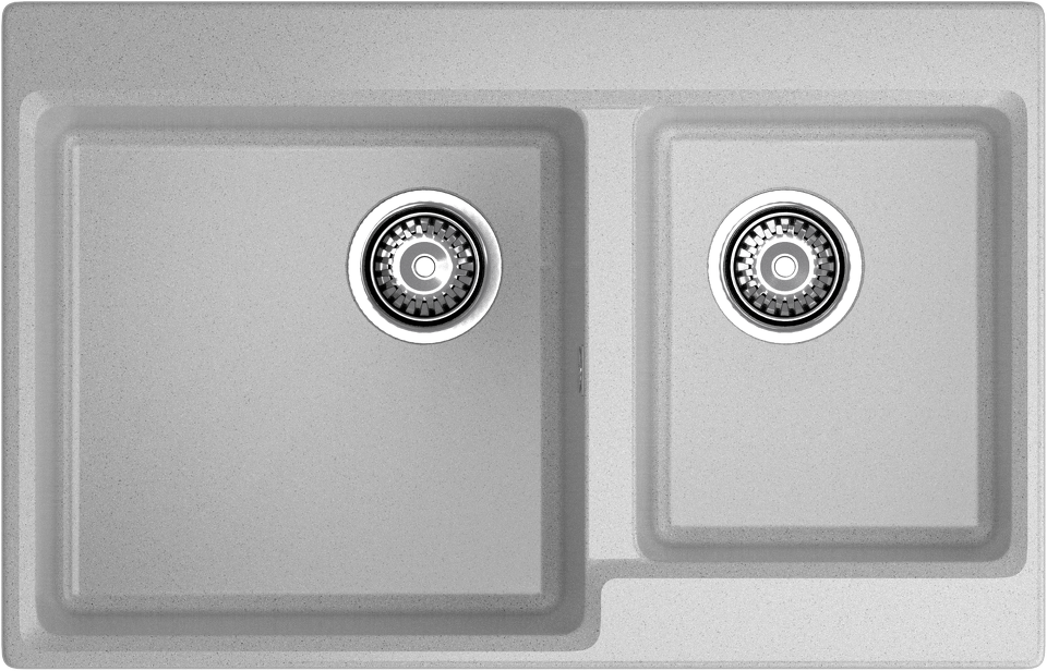 Фото Мраморная мойка GranFest LEVEL 780K Серый