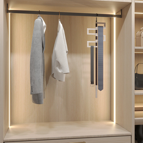 Картинка Duslar Вешалка STAFY для галстуков и ремней, длина 900 мм, коричневый/бежевый