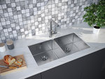 Превью картинка Металлическая мойка Paulmark GERBERG 78/2 UNI PM237844-BS Брашированная сталь #4