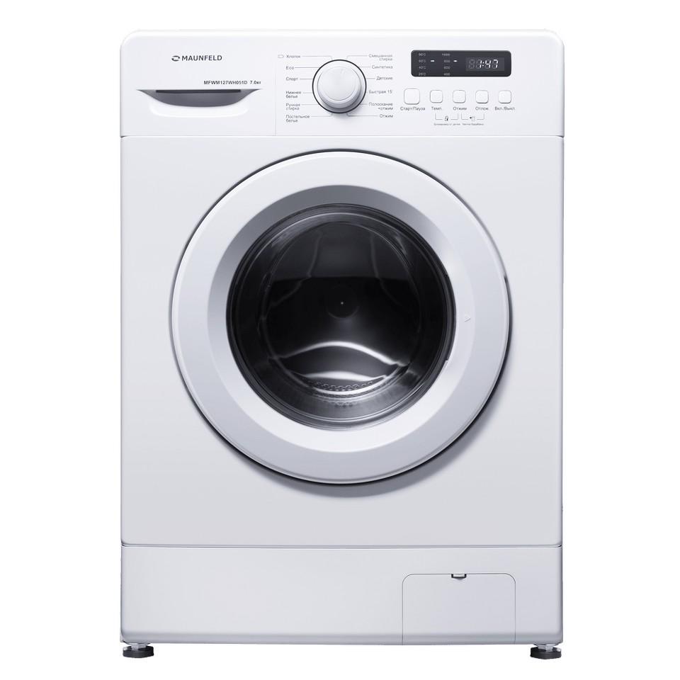 Фото Стиральная машина с фронтальной загрузкой Maunfeld MFWM127WH051D