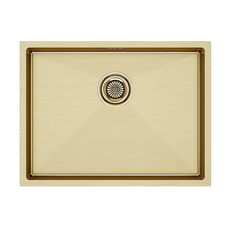 Фото Металлическая мойка Paulmark NEXT 58 UNI PM215844-BG Брашированное золото BG