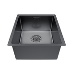 Превью картинка Металлическая мойка Paulmark LASSAN 38 UNI LA38-GM Вороненая сталь GM #3