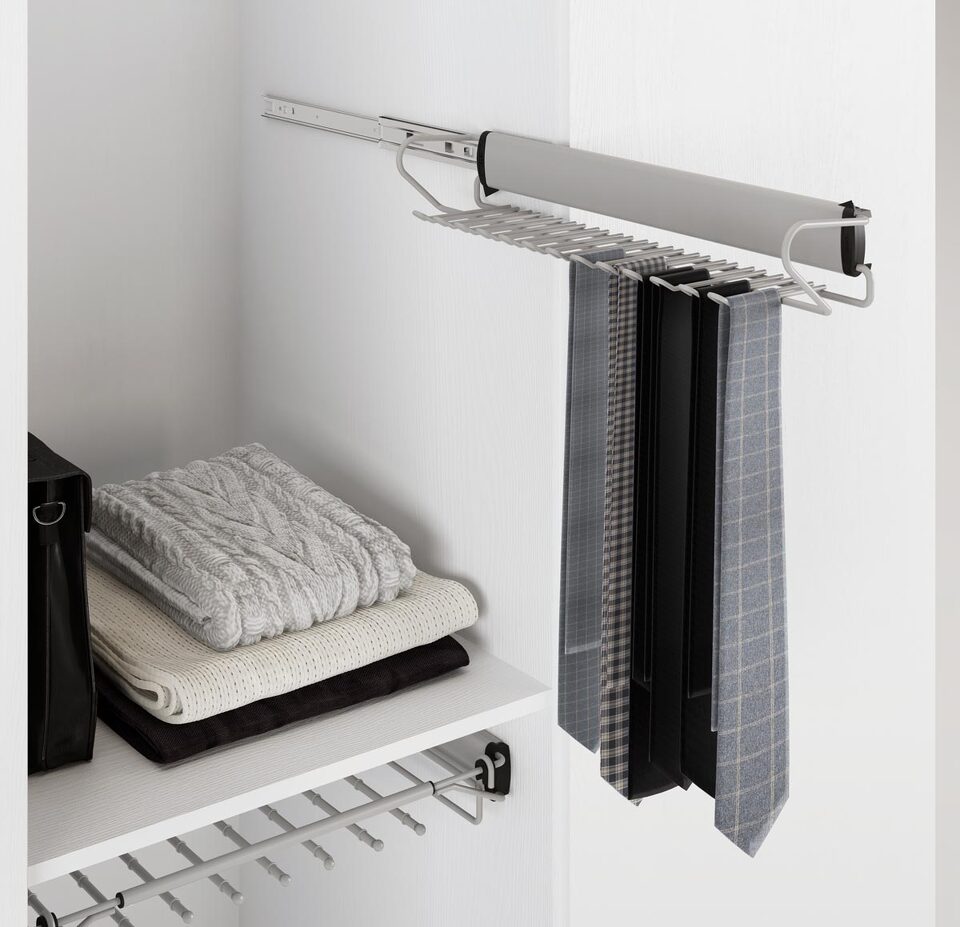 Фото Nomet Выдвижной держатель ROGER для галстуков и ремней, серый