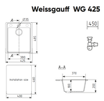Превью картинка Кварцевая мойка Weissgauff WG 42507 Deep Black #3
