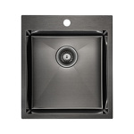 Превью картинка Металлическая мойка Paulmark KRONER 45 PM214551-GM Вороненая сталь GM #1