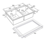Превью картинка Металлическая мойка Paulmark KRONER 75 PM217551-GM Вороненая сталь GM #5