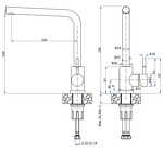 Превью картинка Смеситель для кухни GranFest Z-5411 Песочный #3