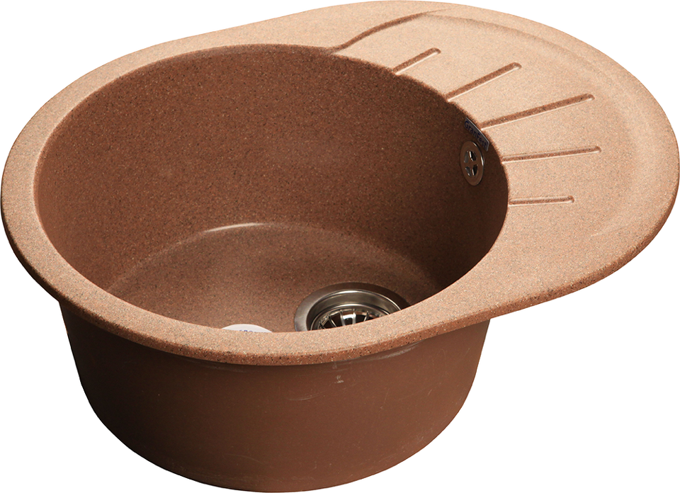 Фото Мраморная мойка GranFest RONDO 580L Терракот