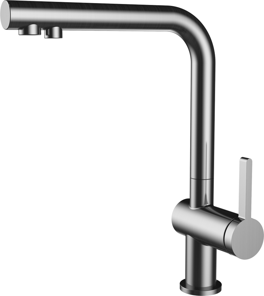 Фото Смеситель для кухни Rivelato ARNO Г-обр. с краном питьевой воды D-35мм brushed