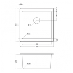 Превью картинка Гранитная мойка ЕМАР EMQ-1455.P Берилл #2