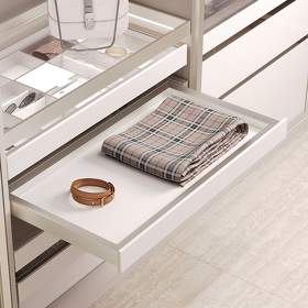 Картинка Duslar Выдвижной ящик ELITIUM, ширина 864 мм, высота 60 мм, шампань/бежевый