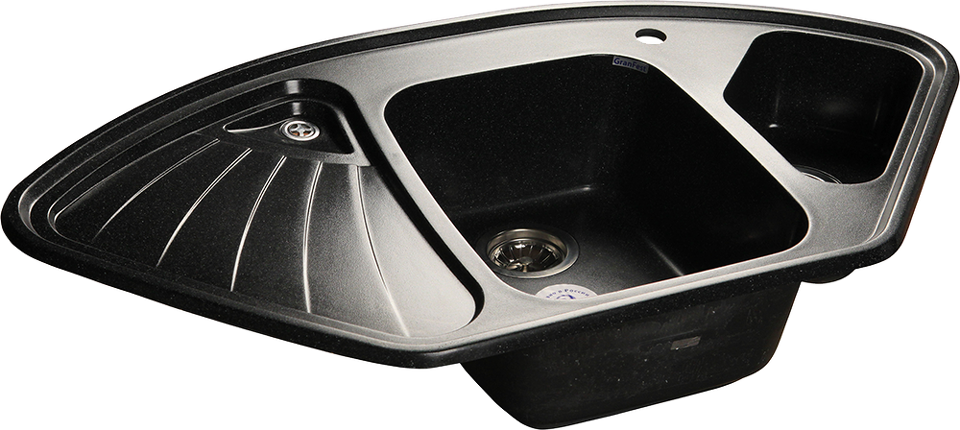 Фото Мраморная мойка GranFest CORNER 1040E Черный