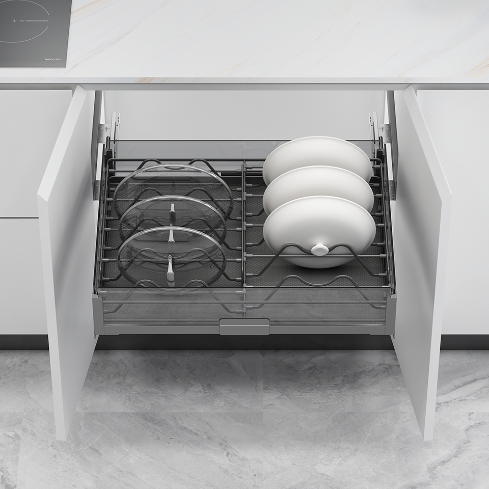 Фото Duslar Корзина с держателем MATRIX для крышек, распашной фасад 700 мм, антрацит