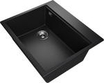 Превью картинка Гранитная мойка Rivelato TESORO 605-L 1-чаш 600*510 nero #2