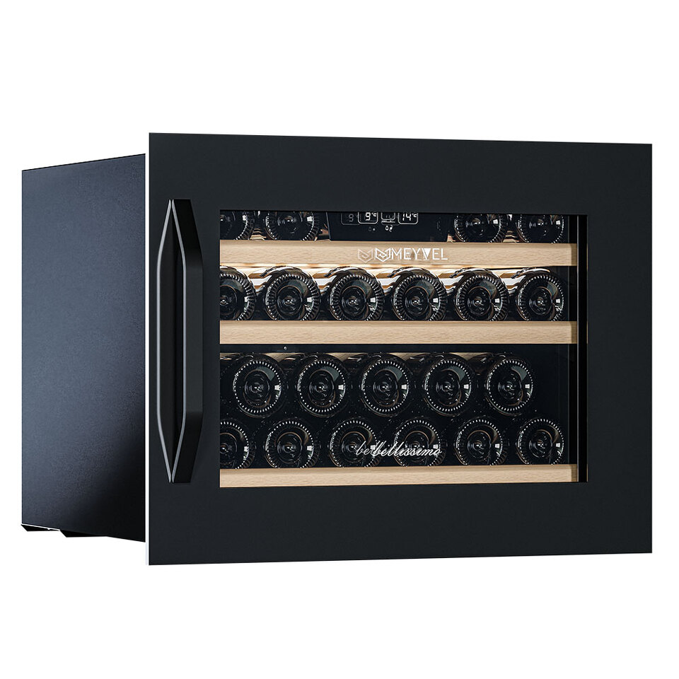 Фото Шкаф винный встраиваемый Meyvel Винный холодильник (шкаф) компрессорный MEYVEL MV22-KBB1