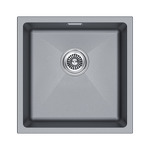 Превью картинка Гранитная мойка Paulmark LUMI 45 UNI LU45-GRM Серый металлик #1