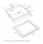 Превью картинка Кварцевая мойка Paulmark KANTE 60 PM106052-DG Графит DG #5