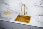 Превью картинка Металлическая мойка Paulmark NEXT-PRO 54 UNI PM705445-BG Брашированное золото BG #4