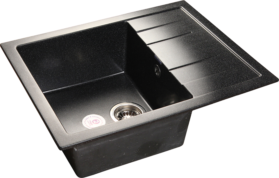 Фото Мраморная мойка GranFest QUADRO 650L Черный