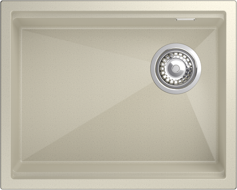 Фото Гранитная мойка Rivelato LINO 554-R 1-чаш 550*440 beige scuro