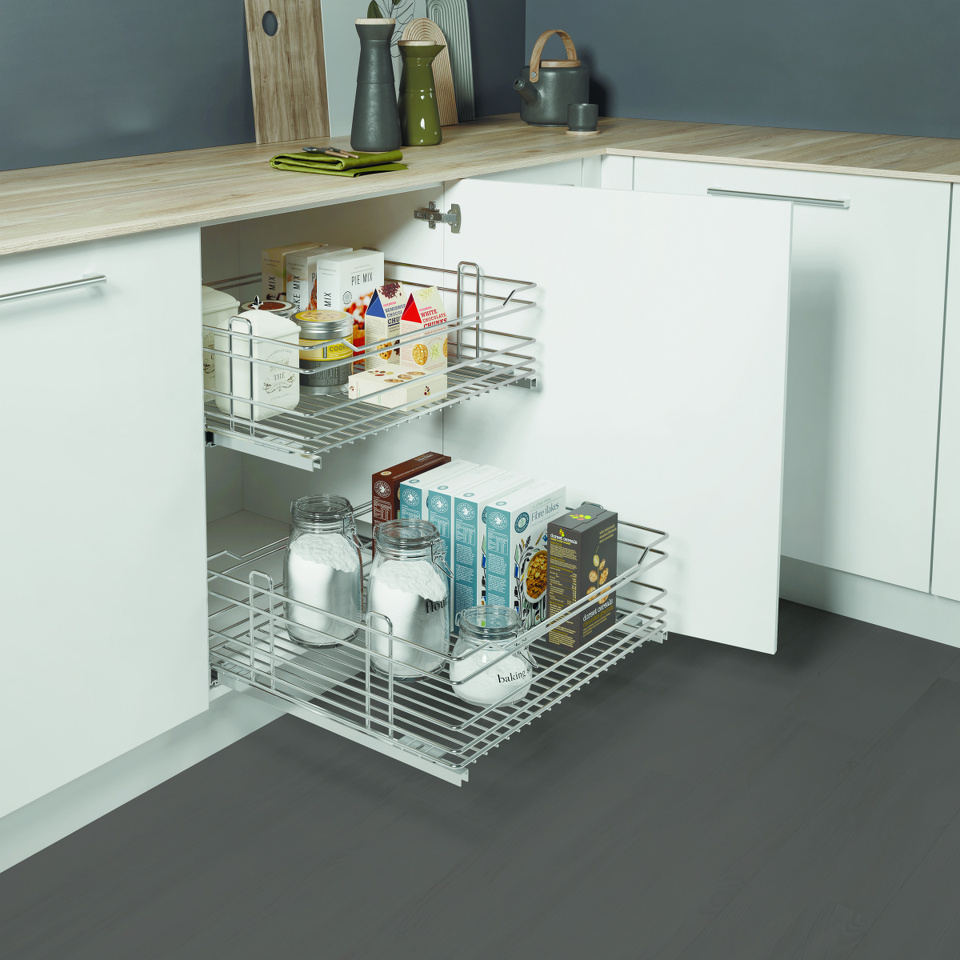 Фото Duslar Корзина STANDART, распашной фасад 450 мм, хром 