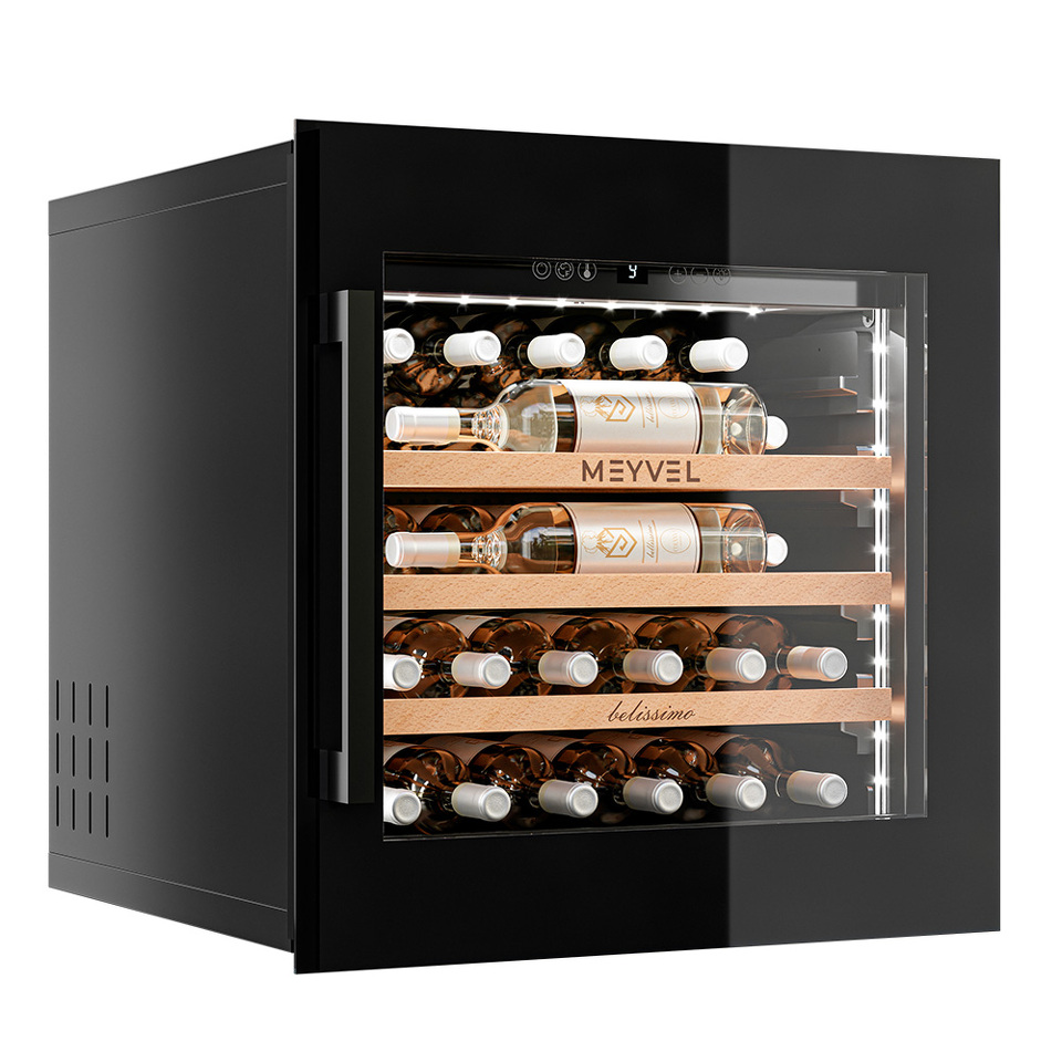 Фото Шкаф винный встраиваемый Meyvel Винный холодильник (шкаф) компрессорный MEYVEL MV31PRO-KBB1