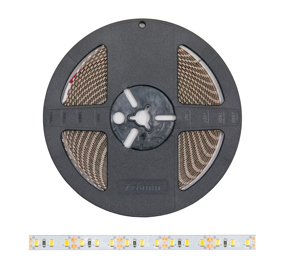 Фото Светодиодная лента DLIGHT, ширина 8 мм, длина 10000 мм, 120 led/м, 12 V, 9.6 W/м, дневной (4000K)