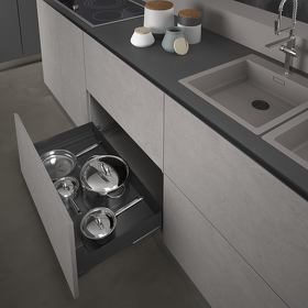 Картинка SIGE Корзина LEVEL PRO, выдвижной фасад 800 мм, антрацит