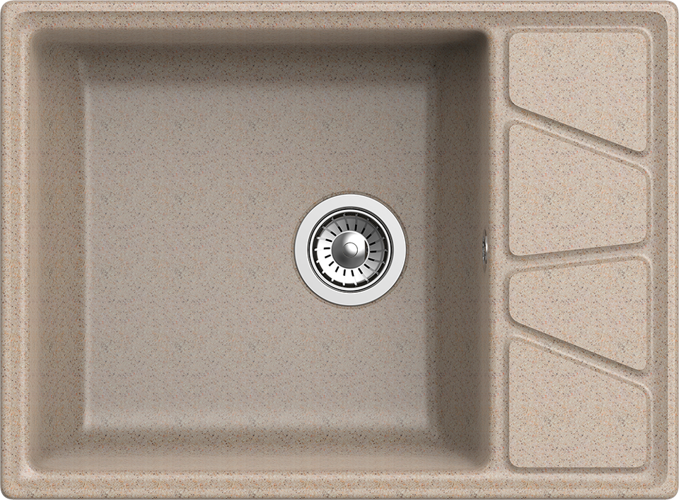 Фото Мраморная мойка GranFest VERTEX 680L Песочный
