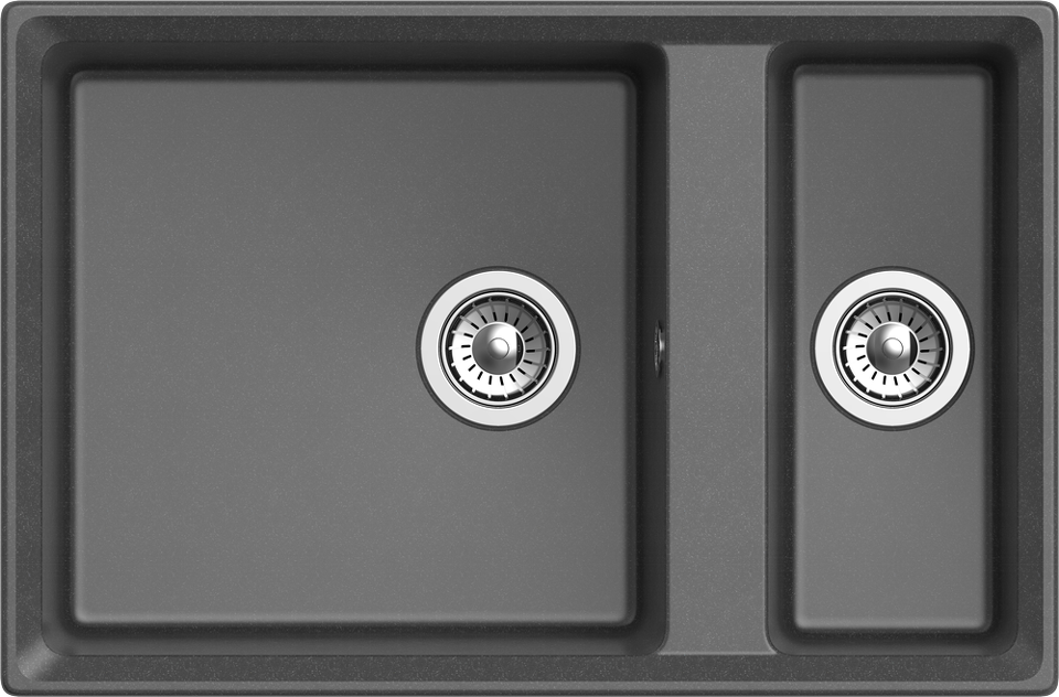 Фото Мраморная мойка GranFest LEVEL 760K Графит