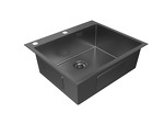Превью картинка Металлическая мойка Paulmark KRONER-EDGE 59 PM775951-GM Вороненая сталь GM #3