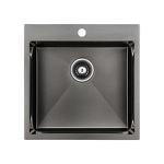 Превью картинка Металлическая мойка Paulmark KRONER 51 PM215151-GM Вороненая сталь GM #1