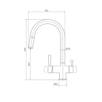 Превью картинка Смеситель для кухни Барьер Смеситель для кухни с краном для питьевой воды БАРЬЕР SAFE FLEX-01АRSS серебро #2