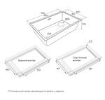Превью картинка Гранитная мойка Paulmark LUMI 74 UNI-SKEW LU74SK-BLM Черный #4