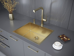 Превью картинка Металлическая мойка Paulmark NEXT 54 UNI PM215444-BG Брашированное золото BG #5