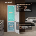 Превью картинка Холодильник с нижней морозилкой Weissgauff WRK 1800 Defrost White #3