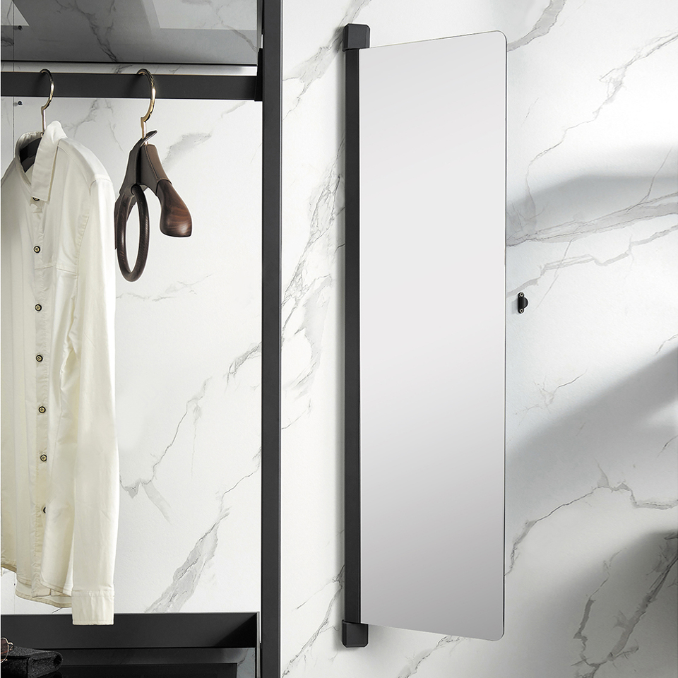 Фото Duslar Поворотное зеркало LINDA, 312х25х1095 мм, черный