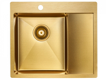 Превью картинка Металлическая мойка Paulmark KRONER 59F PM225951-BGL Брашированное золото BG #2