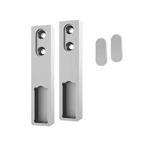 Картинка Duslar Комплект держателей с заглушками для штанги REKS, крепление к полке или к боковине, алюминий