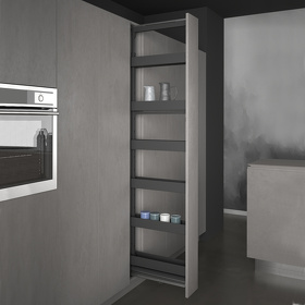 Картинка SIGE Система LEVEL PRO, выдвижной фасад 200 мм, высота 1880-2180 мм, антрацит