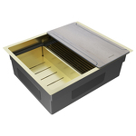 Превью картинка Металлическая мойка Paulmark NEXT-MULTI SINK 54 UNI PM785445-LG Светлое золото #3