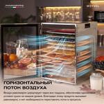 Превью картинка Сушилка для овощей и фруктов Дегидратор Meyvel MDH12-1S (Inox) #28